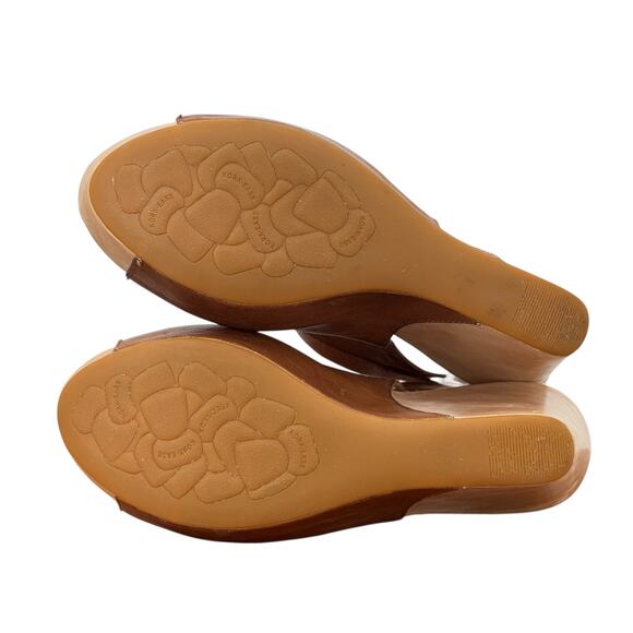 Kork Ease Comfort Wedge Sandal Peep Toe Ankle Wrap Women’s SZ 10 Brown Leather - Picture 8 of 12